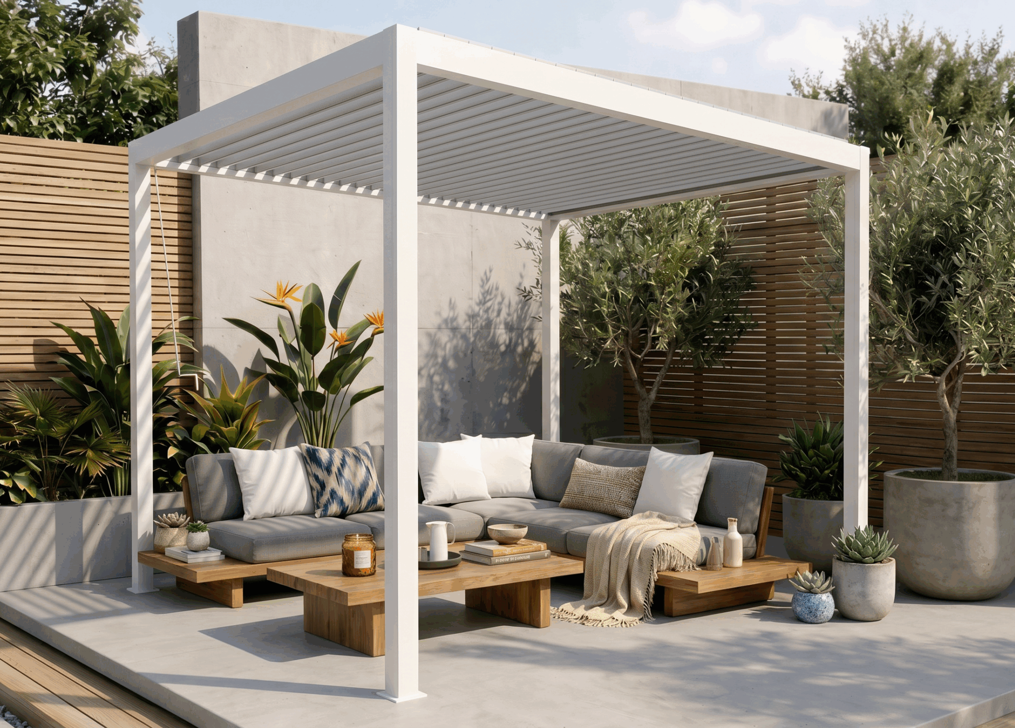 Pérgola bioclimática Bolonia autoportante