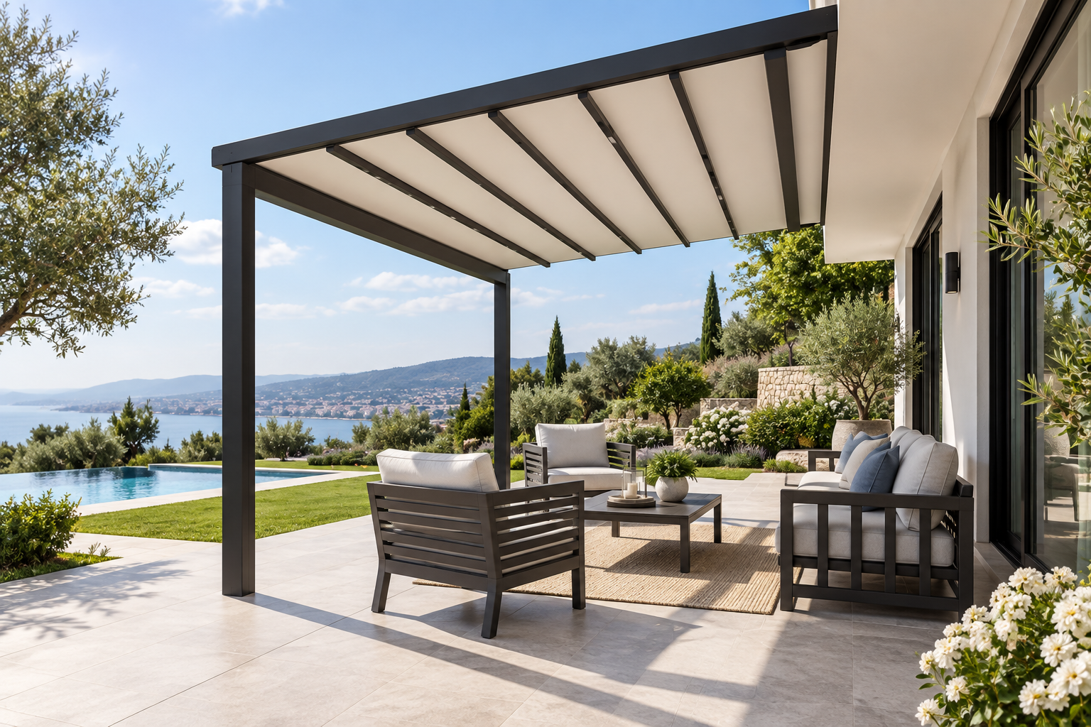 Pérgola Marsella adosada