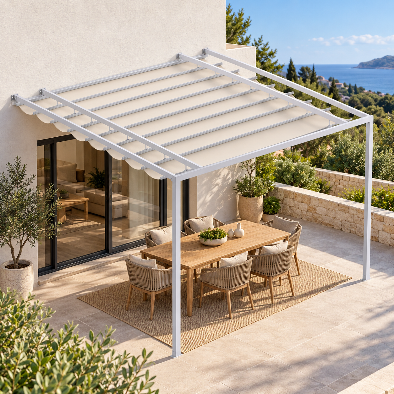 Pérgola Niza adosada