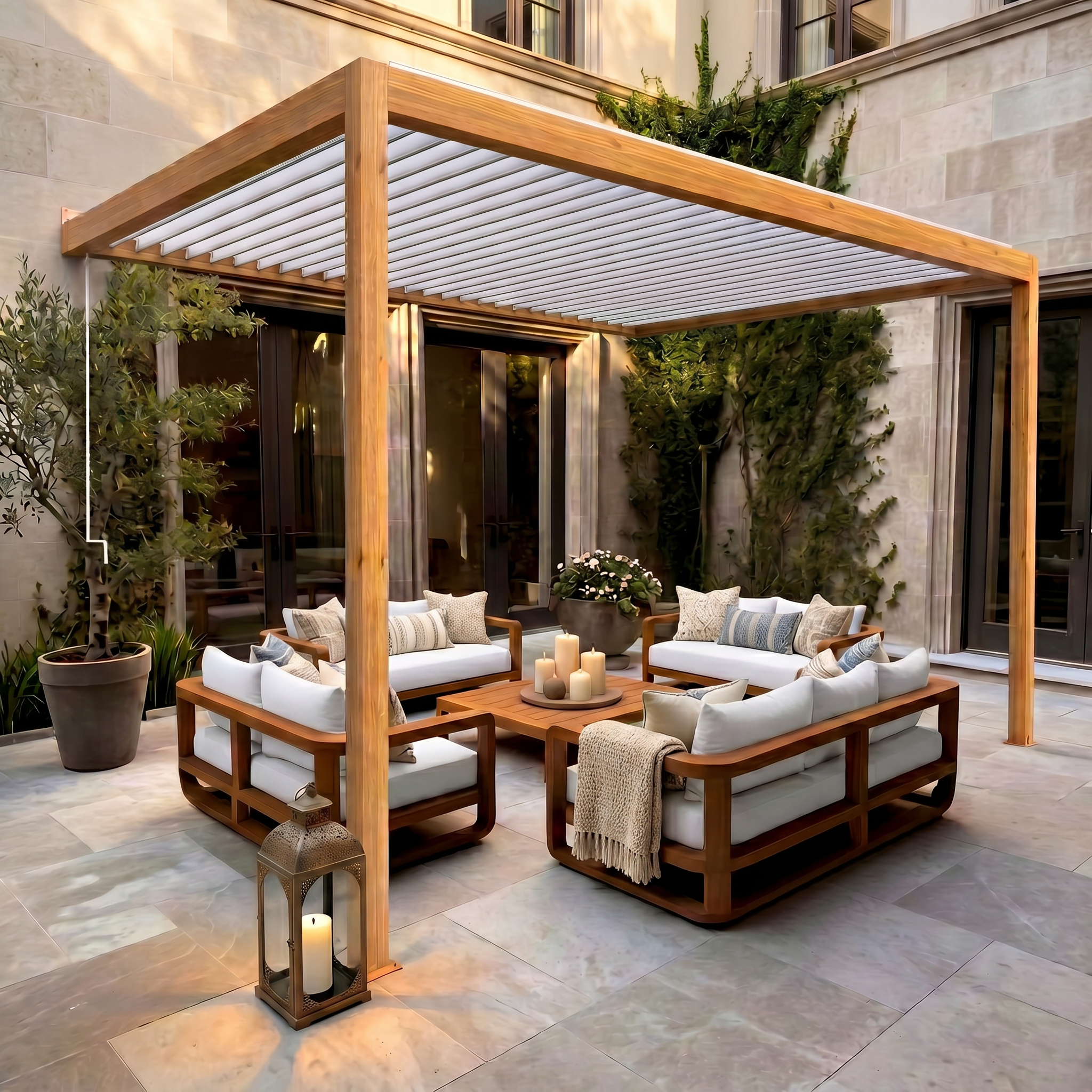 Pérgola Bolonia adosada